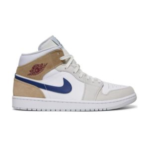 Air Jordan 1 Mid White Khaki Blue Void DO6726 100