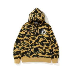 BAPE 1st Camo Kanji Pullover Hoodie Yellow Yellow 427675