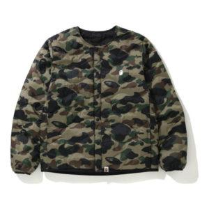 Jacket BAPE 1st Camo Light Weight Down Jacket Green Green 428372