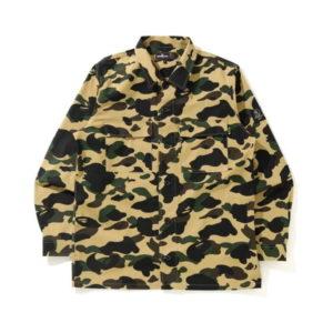 BAPE 1st Camo Military Shirt Yellow Yellow 428496