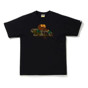 BAPE 1st Camo Milo on BAPE Tee Black/Green Black 428725