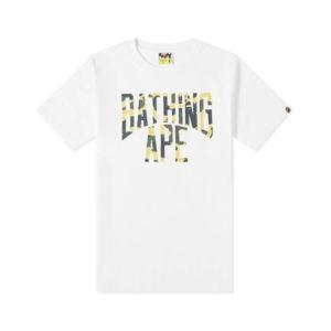 BAPE 1st Camo NYC Logo Tee White/Yellow Black 428940