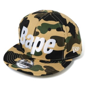 Baseball Cap BAPE 1st Camo New Era Snap Back Cap Yellow Yellow 428936