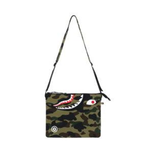 BAPE 1st Camo Shark Crossbody Bag Green Green 429717