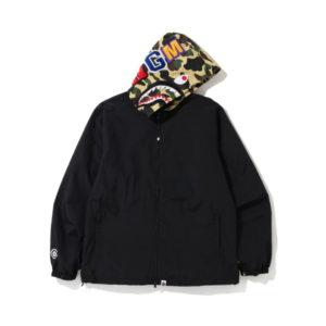 BAPE 1st Camo Shark Hoodie Jacket (FW19) Yellow White 431528