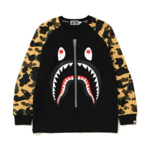 BAPE 1st Camo Shark LS Tee Black/Yellow Black/Yellow 432172