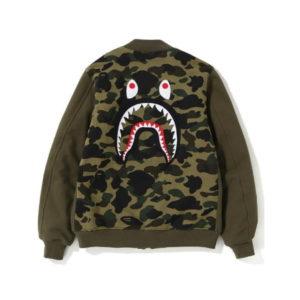 Jacket BAPE 1st Camo Shark Sweat MA-1 Olive/Green Olive/Green 434797