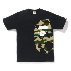 BAPE 1st Camo Side Big Ape Head Tee Black/Yellow Black/Yellow 434850