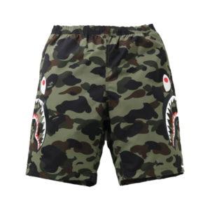 Sports shorts BAPE 1st Camo Side Shark Beach Shorts Green Green 434883