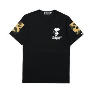 BAPE 1st Camo Sleeve Pocket Tee Black Black 435519