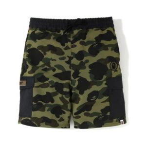 BAPE 1st Camo Sweat Cargo Shorts Green Green 436127