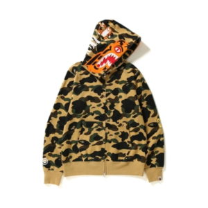 BAPE 1st Camo Tiger Full Zip Hoodie Yellow Pink 437287