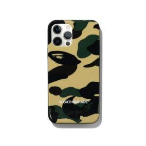 Protective case BAPE 1st Camo iPhone 12/12 Pro Case Yellow Black 423229