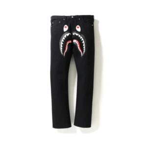 Sweatpants BAPE 2008 Type-05 Shark Denim Pants Pants Black Grey 438429