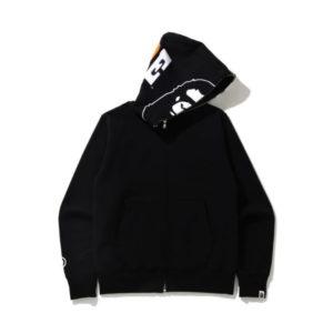 BAPE 2nd Ape Full Zip Hoodie Black Black 445132