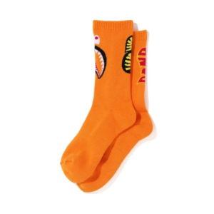 Sports socks BAPE 2nd Shark Socks Orange Orange 446956