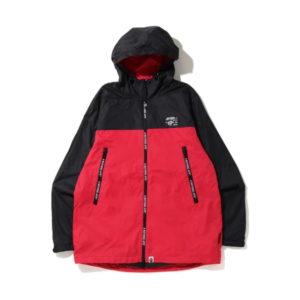 BAPE 2tone Hoodie Jacket Red Red 449620