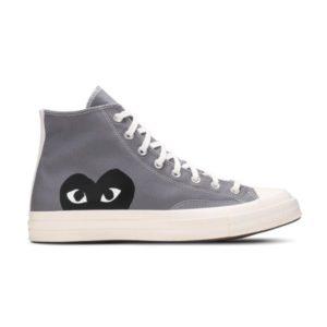 Sneakers Comme des Garçons PLAY x Converse Chuck 70 High Steel Gray White 171847C