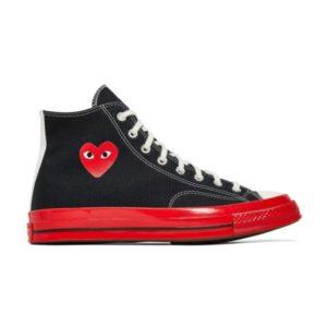 Sneakers Comme des Garçons Play x Converse Chuck 70 High Black Red Pink A01793C