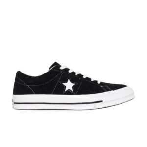 Converse One Star Low Black Suede Sneakers Grey 158369C