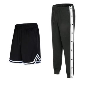 Daiong Black Stripe Pants Set Basketball Shorts 457101