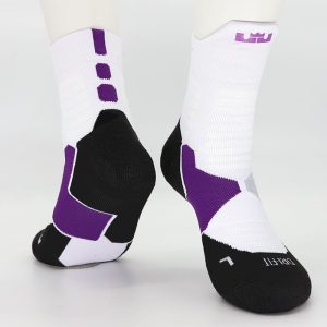 Daiong James White-Purple Socks 448525