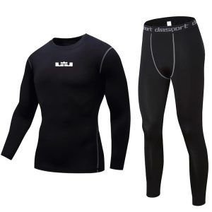 Compression Suit Daiong Lebron Black Longsleeve Set White 438562