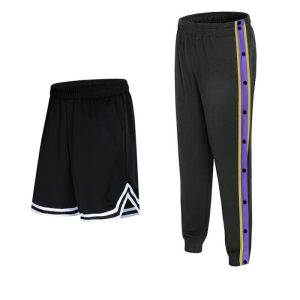 Daiong Purple Stripe Pants Set Basketball Shorts 457244