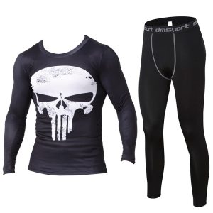 Compression Suit Daiong Skull Longsleeve Set Grey 438870