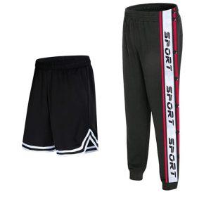 Daiong Sport Stripe Pants Set Basketball Shorts Green 457323