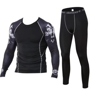 Compression Suit Daiong Wolf Black Longsleeve Set Grey 438437