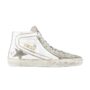 Golden Goose Distressed Slide High Top Sneaker White GCOMS595 M1