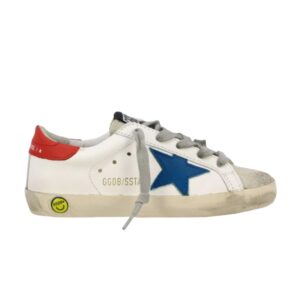 Sneakers Golden Goose Superstar Kids White Blue Red G36KS301 B43