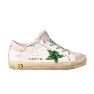 Sneakers Golden Goose Superstar Kids White Emerald Green Glitter GYF00101 F001159 10515