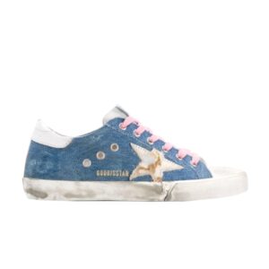 Sneakers Golden Goose Wmns Superstar Light Blue Denim Cow Star G36WS590 S86