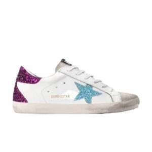 Sneakers Golden Goose Wmns Superstar White Blue Glitter G36WS590 S60