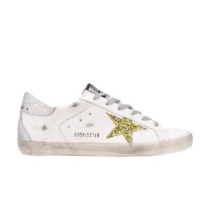 Sneakers Golden Goose Wmns Superstar White Gold Silver Glitter G36WS590 V35