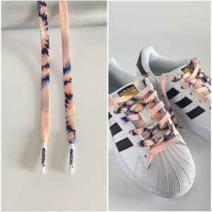 Gorilla Guard Adidas Grey-Pink Tie-Dye Laces Black 468820