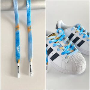 Gorilla Guard Adidas Orange-Blue Tie-Dye Laces 468815