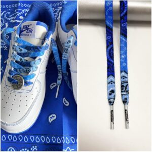 Gorilla Guard Nike Air Force 1 Blue Paisley Laces 467655