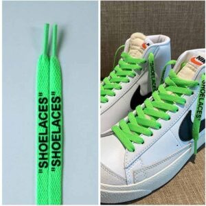 Gorilla Guard Nike Blazer Mid Text Neon Green Laces 470679