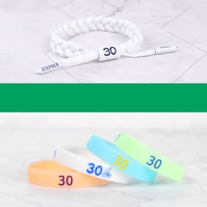 Jinduo Curry Logo Glow 5 Bracelet Set White 435955