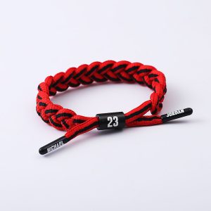 Jinduo Jordan Red Braided Bracelet 426013