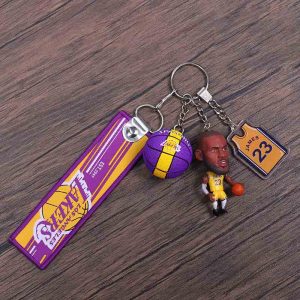 Jinduo LeBron Lakers Player Keychain Blue 438402