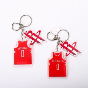 Jinduo Rockets Westbrook Star Keychain White 424325