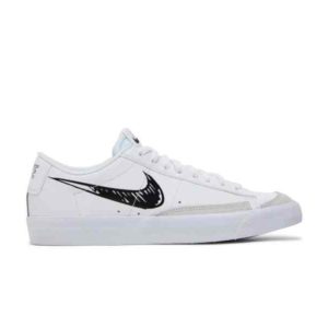 Nike Blazer Low '77 GS Sketch – White Black DM7819 100