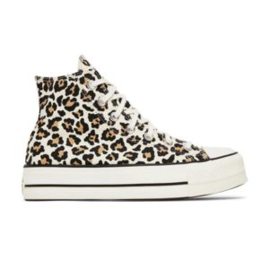 Wmns Converse Chuck Taylor All Star Lift High Leopard Sneakers Yellow 570915C