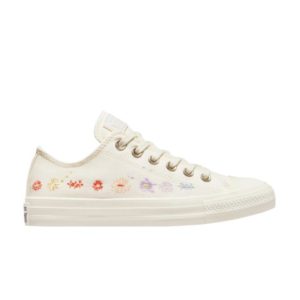 Wmns Converse Chuck Taylor All Star Low Embroidered Floral Sneakers – Egret Red A01595C