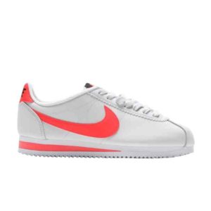 Sneakers Wmns Nike Classic Cortez Leather Platinum Tint Bright Crimson 807471 018