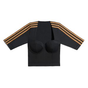 adidas Ivy Park Circular Knit Crop Top Black Black 433712